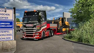 Heavy Machinery through Narrow Reworked Cities of Germany | Scania S540 | #ets2 1.50