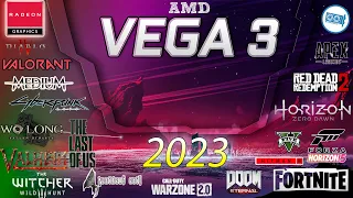 Vega 3 in 9 GAMES ( AMD Athlon 3000G) | in 2023