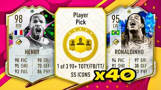 40x 90+ ICON PLAYER PICKS & PACKS! 🥳 FIFA 23 Ultimate Team