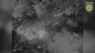 Drone of the Territorial Defense brigade "Dnipro",  burn something and look into the thermal camera