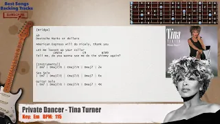🎸 Private Dancer - Tina Turner Guitar Backing Track with chords and lyrics