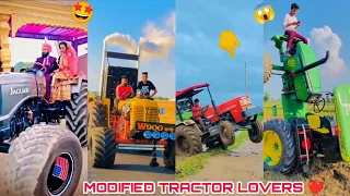 MOST POPULAR MODIFIED TRACTOR LOVERS ❤️🤩🔥 ATTITUDE TRACTOR REELS 🤩 #tractor #farmer #modified