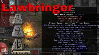 Diablo II Resurrected Rune Words - Lawbringer (Amn Lem Ko)