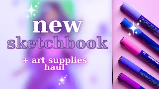 customizing my new sketchbook + HUGE art supplies haul ✨ ft. Arrtx