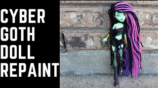 Cyber Goth Doll Repaint| Sparkles