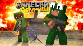 Minecraft Adventure : LITTLE LIZARD AND TINY TURTLE JOIN THE ARMY!