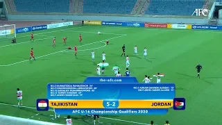 AFC U16 Qualifiers 2020 Group A : TAJIKISTAN 5-2 JORDAN