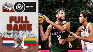 Netherlands v Lithuania | Men Bronze Medal Match | Full Game | FIBA 3x3 Europe Cup 2022