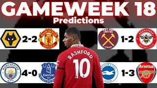 PREMIER LEAGUE GAMEWEEK 18 PREDICTIONS