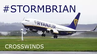 #Storm Brian | Crosswinds | High Winds at Liverpool Airport | RWY09 | 21/10/2017