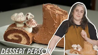 Claire Saffitz Makes Chocolate Yule Log Cake (Bûche De Noël) | Dessert Person