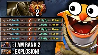 Techies vs Rank Top 2 Immortal -- OMG Nonstop Delete 10000MMR