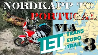 NordKapp to Portugal TET Finland Solo motorcycle camping trip. Part 3 Ducati Desert X   in Sand.