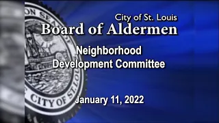 Neighborhood Development Committee Meeting - January 11, 2022