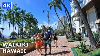 [4K] Waikiki Walking Tour - Honolulu, Oahu, Hawaii