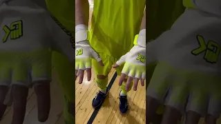 Futsal gloves GK-SKILL. Goalkeeper saves.