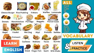 Learn all food vocabulary in a short time🍔🥤| Food vocabulary in English with pictures for beginners