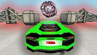 Как пройти полосу препятствий и уйти от погони? Аварии машин в игре Beamng drive. Гоша новые серии.