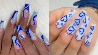 💙Blue Nail Art Ideas Compilation