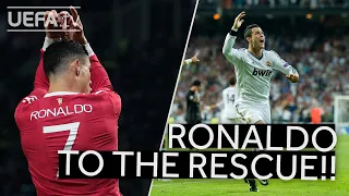 Great CRISTIANO RONALDO last-minute GOALS!!