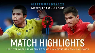 Highlights | Chuang Chih-Yuan (TPE) vs Martin Allegro (BEL) | MT Grps | #ITTFWorlds2022