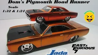 Dom's Plymouth Road Runner Fast & Furious 7 Jada Diecast 1:32 & 1:24