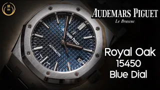 Audemars Piguet  EP.2  Royal Oak 15450ST Blue Dial  | Pixiu Review