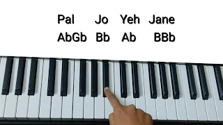 Aane Wala Pal Jaane Wala Pal Tutorial(Chords+Melody) | Golmaal | Keyboard