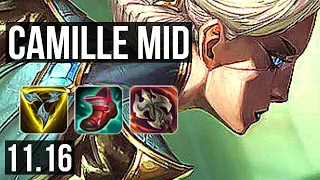 CAMILLE vs AURELION SOL (MID) | 12 solo kills, 400+ games, Godlike, 21/4/1 | EUW Master | v11.16