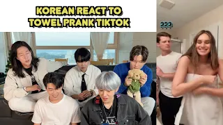 🍯KOREAN REACT TO Towel Prank TikTok Compilation