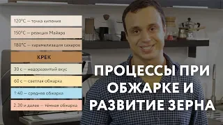 Процессы при обжарке и развитие зерна