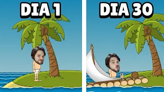 COMO EU SOBREVIVI 30 DIAS NUMA ILHA DESERTA SÓ DE CUECA! - Johnny's Island