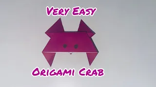 Origami Crab - Easy Paper Craft (Great for Kids!) | Very Easy Origami Crab