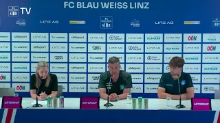 Pressekonferenz vor FC Blau-Weiß Linz  vs. WSG Tirol