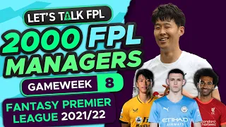 FPL GW8: TEAM SELECTION HELP FROM 2000+ FPL MANAGERS | Fantasy Premier League Tips 2021/22