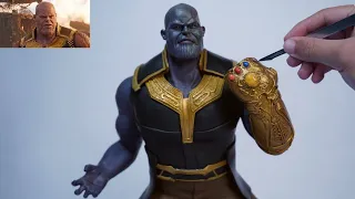 How to make a clay sculpture of Marvel Thanos with polymer clay (kaysclay2022)