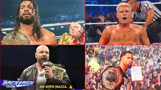 'OMG ..🤯.. Roman dethrone Cody Soon ! Jey winning world championship, Jon Moxley.. WWE Backlash 2024