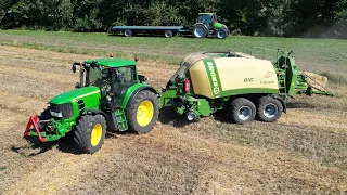 Pressing Straw Bales | John Deere 6530 + Krone BiG Pack | Pater | 2022