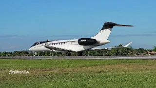 Bombardier Global 7500/ Taking off at DAV airport/ 22/12/24 4K VIDEO