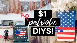Quick & Easy Rustic Patriotic DIYs | Dollar Store Supplies!