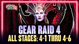 GEAR RAID 4! Full Live Progression Push - My Account from Stage 1 to Stage 6 ⁂ Watcher of Realms