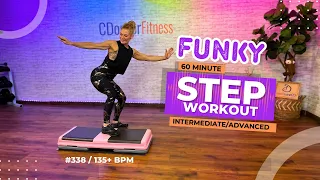 1 Hour Funky Fun Step Aerobics Workout Video / Intermediate to Advanced 135 BPM Plus!! / 338