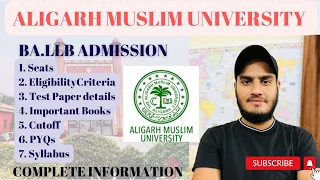 HOW TO PREPARE FOR BA.LLB ENTRANCE EXAM - 2024 | AMU | ADMISSION PROCESS | CUTOFF | BOOKS |