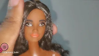 #166 Barbie Fashionista Doll Unboxing & Doll Roxy Fashion Show black barbie Review