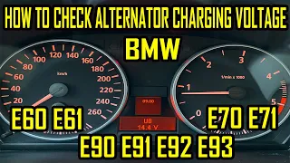 How To Check Alternator Charging Voltage BMW E90 E91 E92 E93 E60 E61 E70 E71 E81 E82 E87 E88