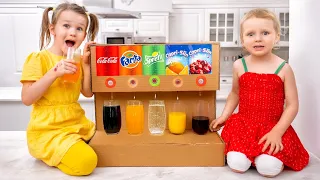 🍬🥤 Dulce Diversión: Vania Mania Kids y la Máquina Dispensadora de Golosinas