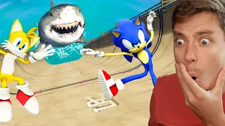 Reacting To INSANE Sonic GTA 5 Fails