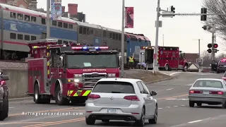 Jeep SUV crash with Metra passenger train in Arlington Heights -- Driver with Apparent Minor Injury