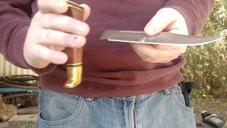 my first knife testing video