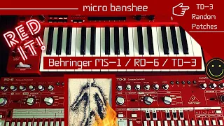 Red It! -  Behringer MS-1 / Behringer RD-6 / Behringer TD-3 [self generated patches]